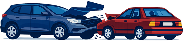 Illustrasjon av biler – digital skademelding